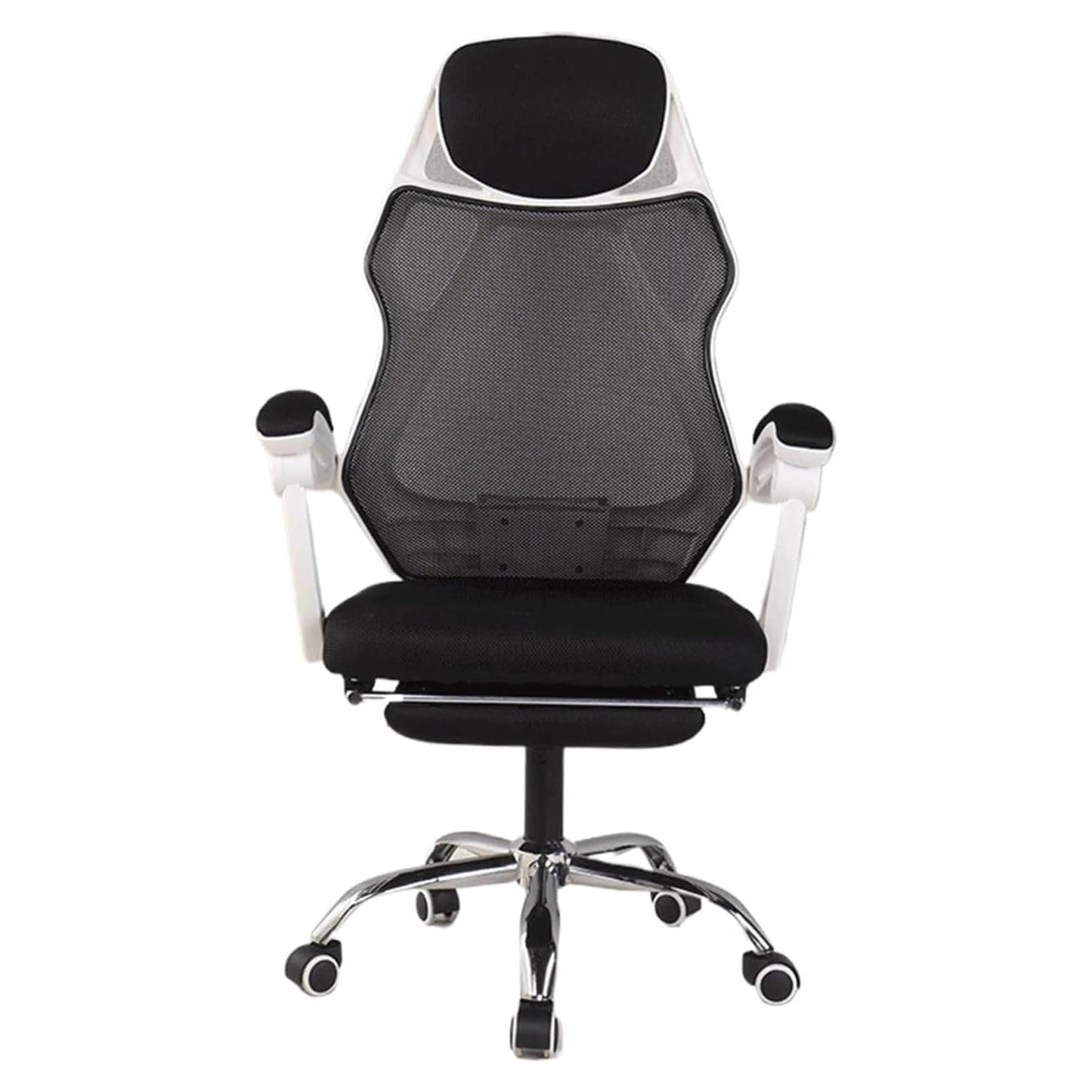 Ergonomic Gaming Chair with Footrest, Adjustable Headrest & Armrests, Tilt Function, Comfortable Office Computer Chair, Black