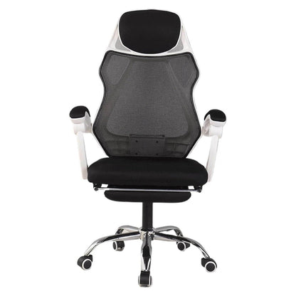 Ergonomic Gaming Chair with Footrest, Adjustable Headrest & Armrests, Tilt Function, Comfortable Office Computer Chair, Black