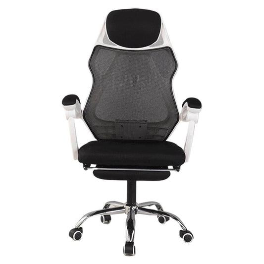 Ergonomic Gaming Chair with Footrest, Adjustable Headrest & Armrests, Tilt Function, Comfortable Office Computer Chair, Black