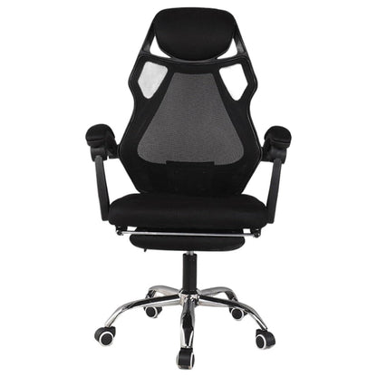 Ergonomic Gaming Chair with Footrest, Adjustable Headrest & Armrests, Tilt Function, Comfortable Office Computer Chair, Black