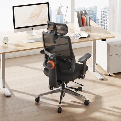 Newtral Ergonomic Office Chair, Adaptive Lumbar Support, Footrest, 4D Armrests, Adjustable Seat Depth & Height
