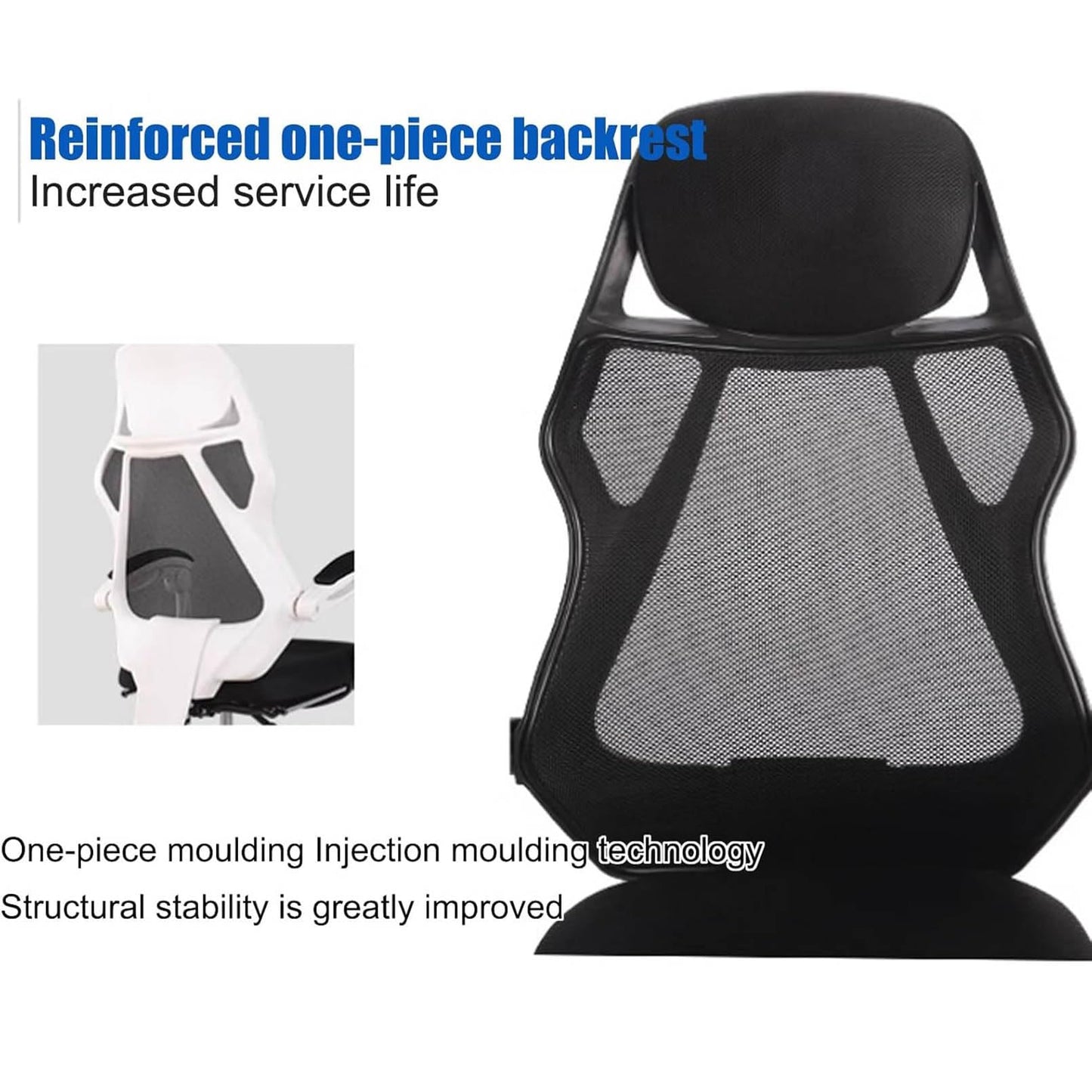Ergonomic Gaming Chair with Footrest, Adjustable Headrest & Armrests, Tilt Function, Comfortable Office Computer Chair, Black