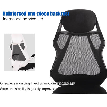 Ergonomic Gaming Chair with Footrest, Adjustable Headrest & Armrests, Tilt Function, Comfortable Office Computer Chair, Black