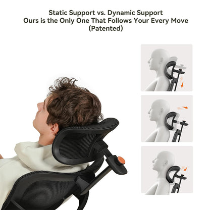 Newtral Ergonomic Office Chair, Adaptive Lumbar Support, Footrest, 4D Armrests, Adjustable Seat Depth & Height